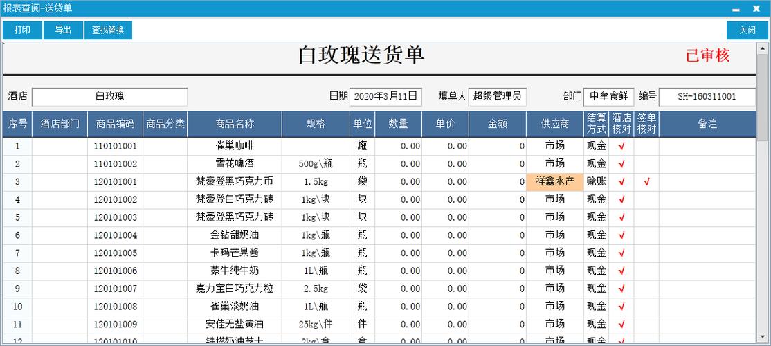 生鲜食品采购与财务管理系统软件定制开发