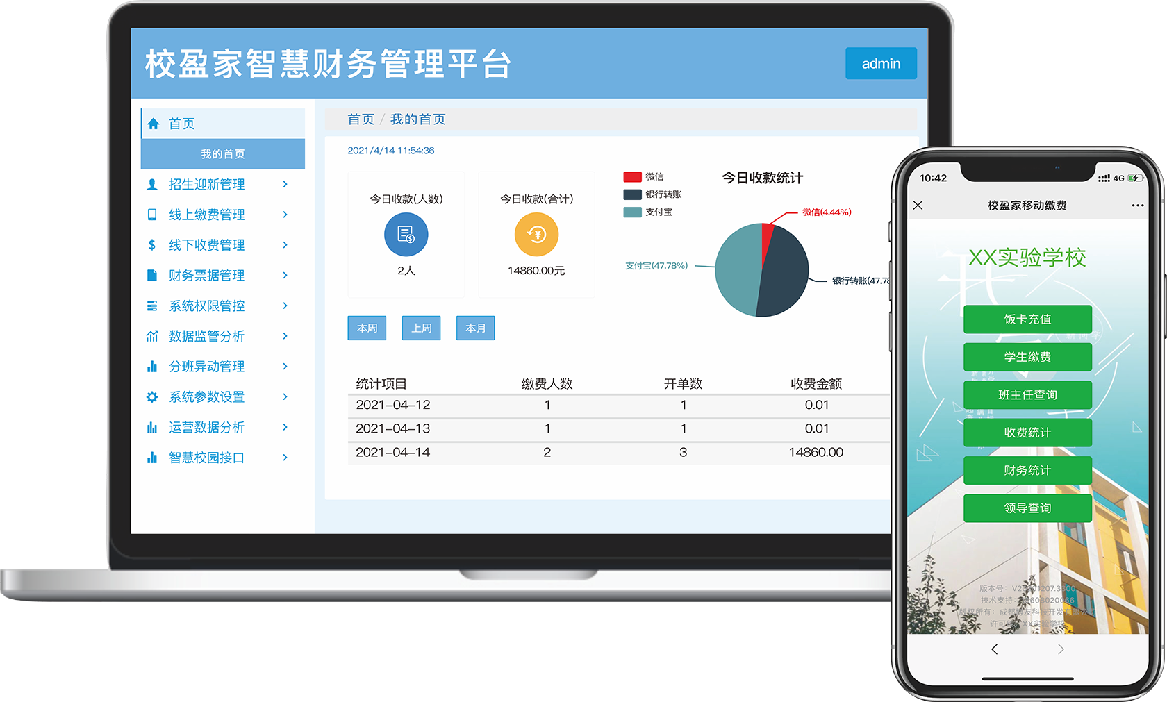 校盈家智慧财务管理平台软件定制开发