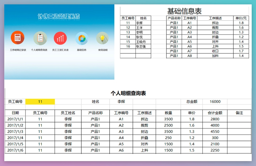 计件工资管理系统软件定制开发