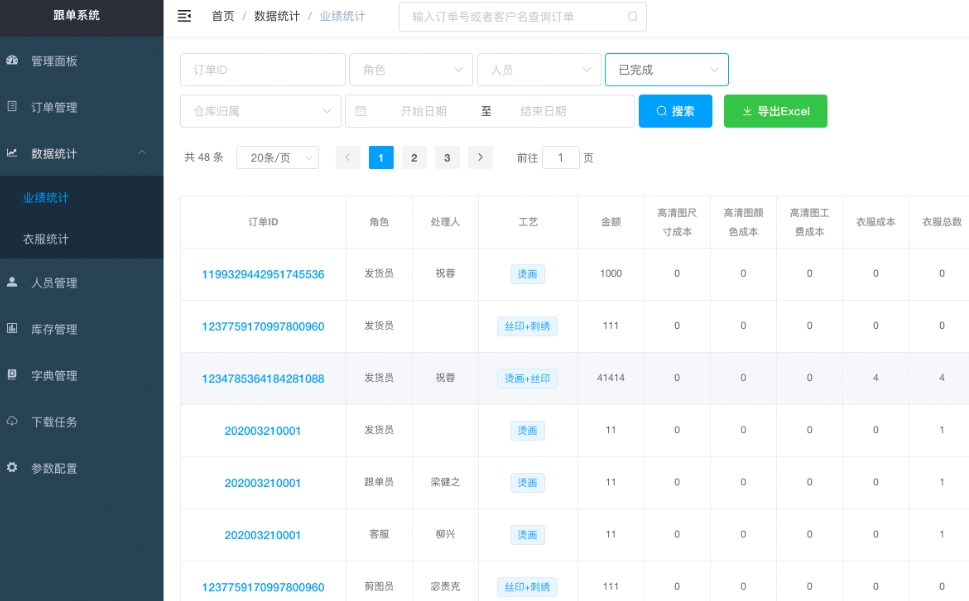 服装定制订单跟踪系统软件定制开发